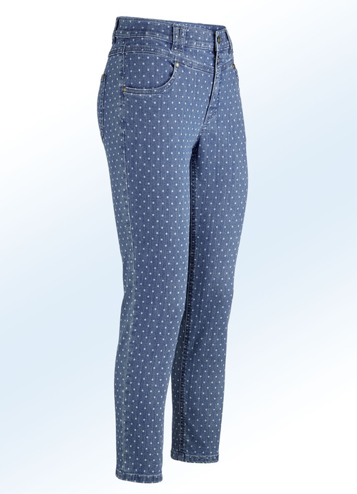 - Jeans med trendig prickdesign, i storlek 017 till 050, i färg JEANS BLÅ Utsikt 1
