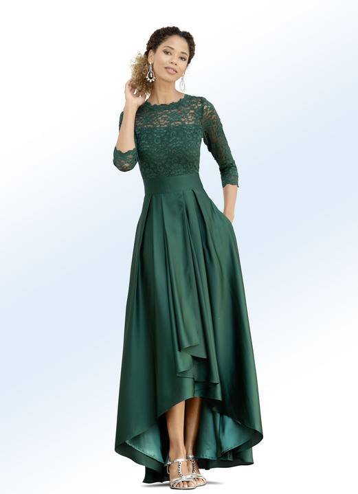 Aftonklänningar - Vacker klänning med spets, i storlek 036 till 050, i färg SMARAGDGRÖN Utsikt 1