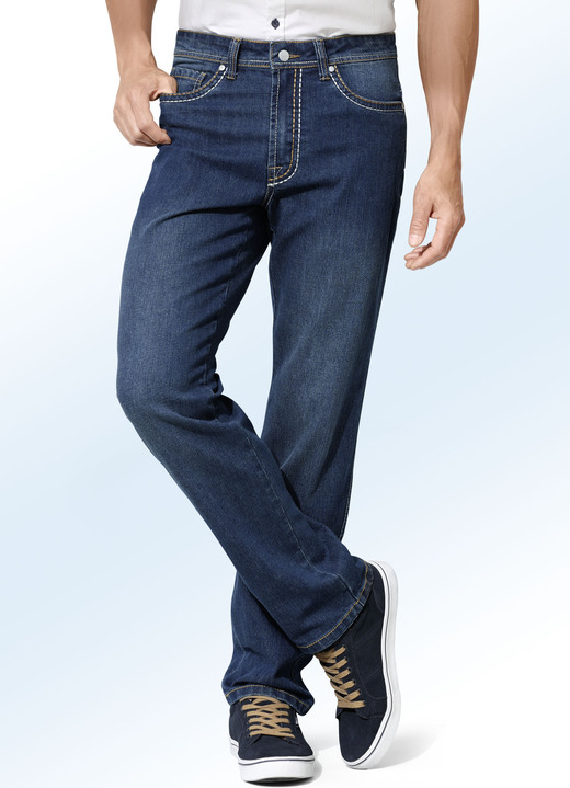 Jeans - Jeans i 2 färger, i storlek 024 till 060, i färg MÖRKBLÅ Utsikt 1