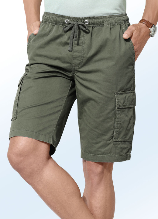 Shorts & bermudashorts - Bermudashorts med cargofickor i 3 färger, i storlek 024 till 060, i färg KAKI Utsikt 1