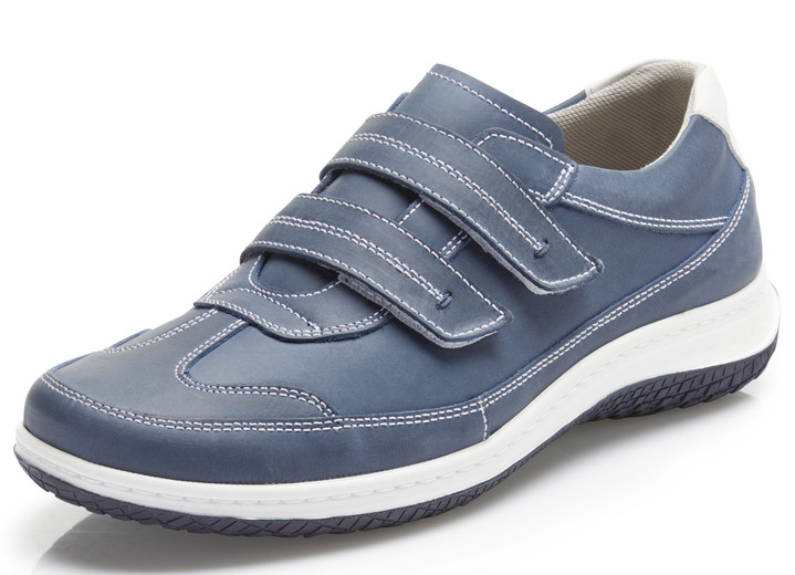 Loafers & snörskor - GINO GALANTE sneakers med två justerbara kardborreband, i storlek 040 till 046, i färg JEANS-VITT