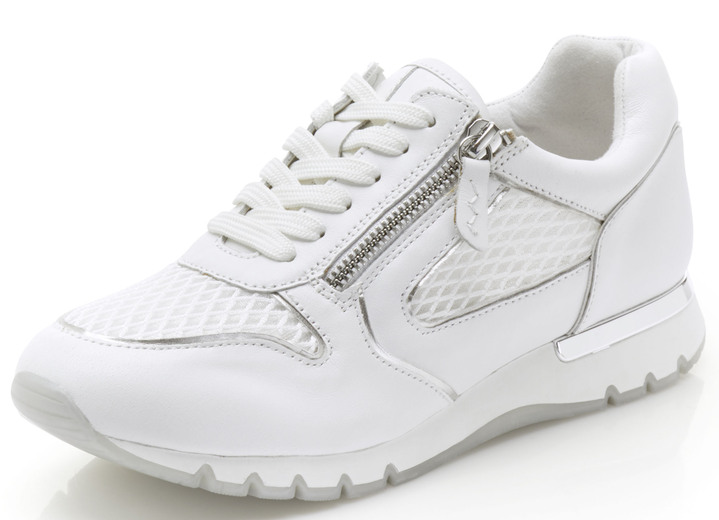 Damskor - Caprice, bekväma damsneakers, bredd H, med uttagbar fotbädd, i storlek 036 till 042, i färg VIT Utsikt 1