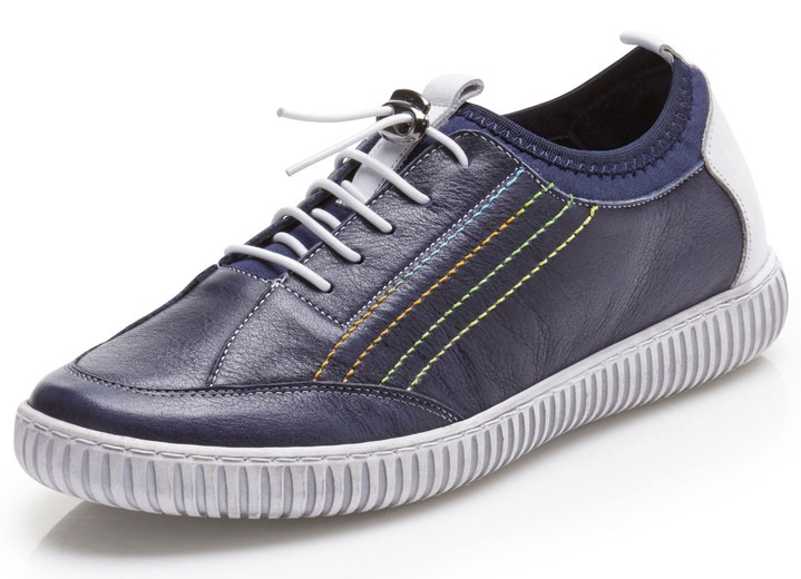 Sport- & fritidsskor - Gemini sneaker med elastiskt textilmaterial, i storlek 036 till 042, i färg MARIN Utsikt 1