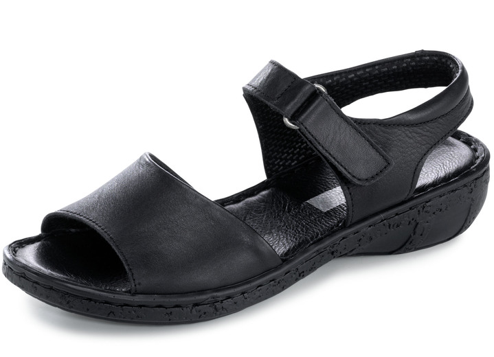 Sandaletter & slip in-skor - Sandaler från ELENA EDEN mer reglerbart kardborreband, i storlek 035 till 042, i färg SVART Utsikt 1
