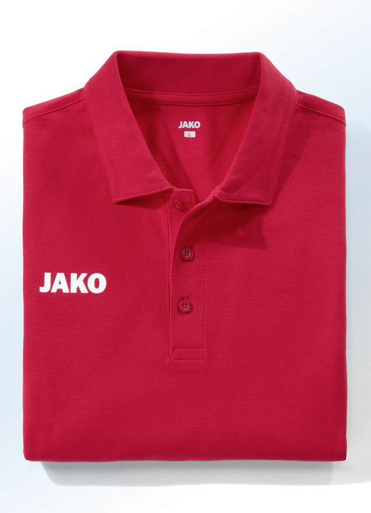Sport- & fritidsmode - Pikétröja från ”Jako” i 5 färger, i storlek 3XL (58/60) till XXL (56), i färg RÖD Utsikt 1
