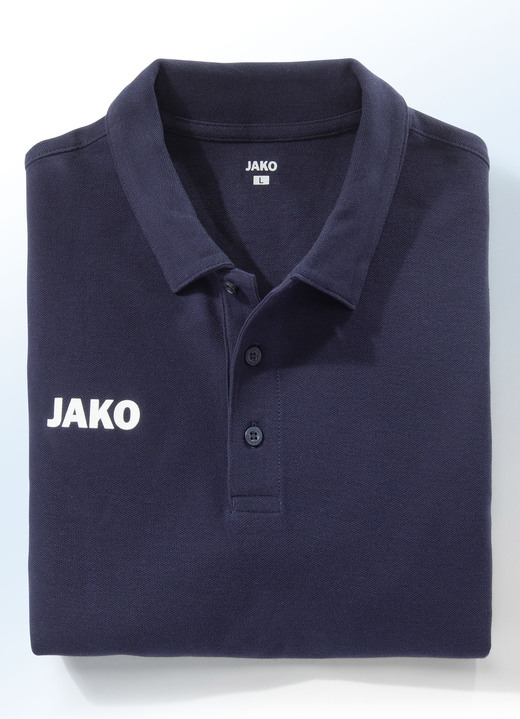 Sport- & fritidsmode - Pikétröja från ”Jako” i 5 färger, i storlek 3XL (58/60) till XXL (56), i färg MARIN Utsikt 1