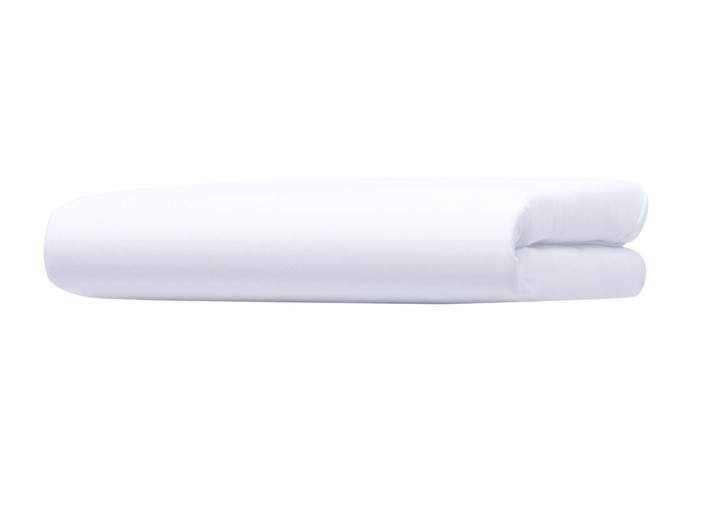 Dra-på-lakan - Fina enkeljerseylakan, i storlek 133 (2 påslakan, vardera 90-100/200 cm, madrasshöjd upp till 30 cm) till 138 (överdragslakan, 180-200/200 cm, madrasshöjd upp till 30 cm), i färg VIT Utsikt 1