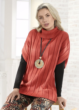 Pulloverväst med stretchig look