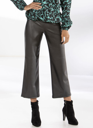 Mjuk faux nappa läder culottes