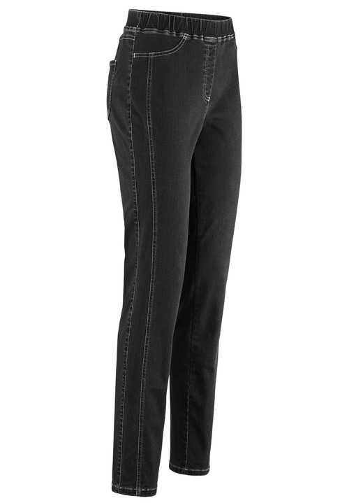 - Jeans i bekväm dra-på-modell, i storlek 018 till 245, i färg SVART-VITT Utsikt 1