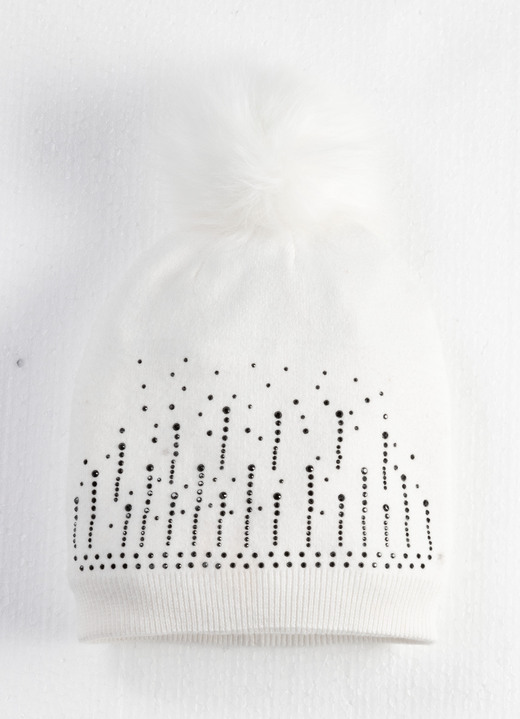 Tillbehör - Snygg damhatt med glitterstenar, i färg NATURVIT Utsikt 1