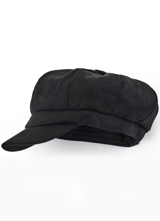 Tillbehör - Elegant damkeps med resår baktill, i färg SVART Utsikt 1
