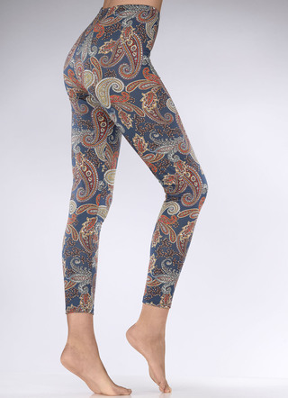 Laurina paisley leggings med digitalt tryck
