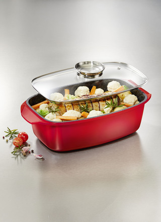 Extra hög gjuten aluminium stekpanna från King med non-stick beläggning