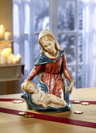Handmålad Madonna-figur
