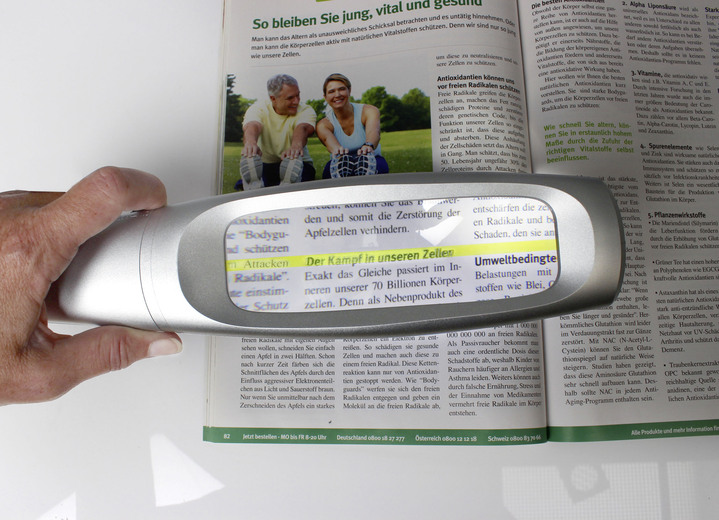 Vardagshjälpmedel - Smidigt och praktiskt LED-förstoringsglas, i färg  Utsikt 1
