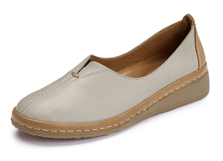 Damskor - Loafers från ELENA EDEN i nappa, i storlek 036 till 042, i färg KIESEL COGNAC Utsikt 1