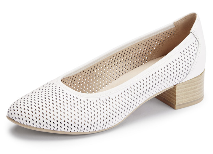 Pumps & ballerinaskor - ELENA EDEN pumpar med luftiga perforeringar, i storlek 3 1/2 till 8, i färg MARIN BATIK Utsikt 1