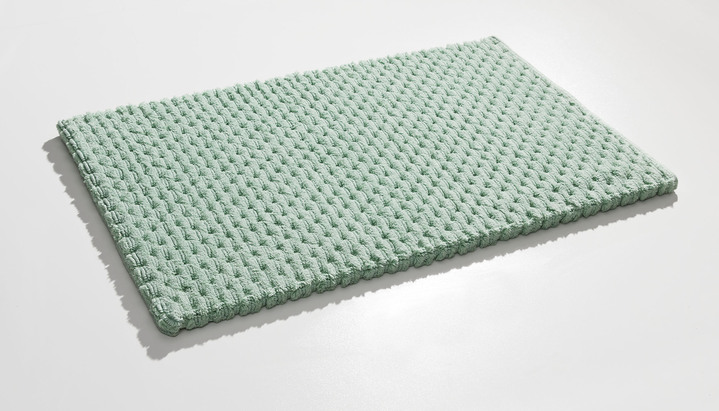 Badrumsinredning - Vändbar badrumsset, i storlek 100 (Halvrund matta, 50/ 80 cm) till 110 (vägghängd WC-stol, 2-delad), i färg KARIBISK GRÖN Utsikt 1