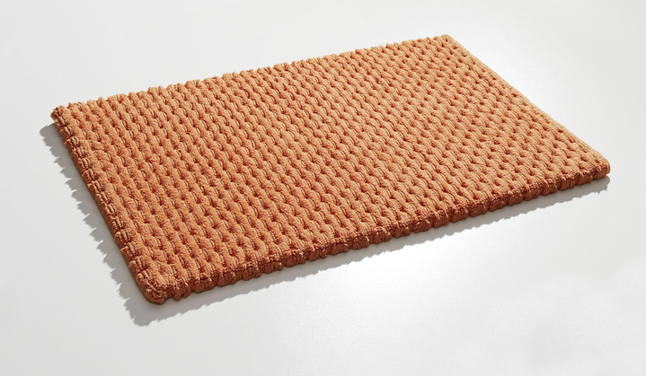 Badrumsinredning - Vändbar badrumsset, i storlek 100 (Halvrund matta, 50/ 80 cm) till 110 (vägghängd WC-stol, 2-delad), i färg MANDARIN Utsikt 1