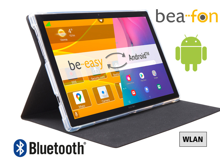 - Bea-fon tablet PC 10,1 tum, i färg SVART, I utförande bea-fon Tab-Lite TW10 Utsikt 1