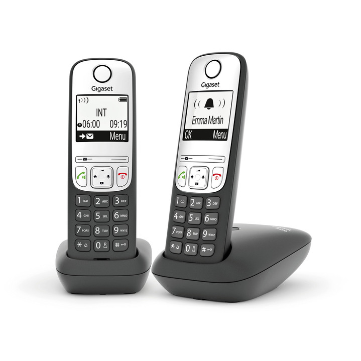 - Trådlös telefon Gigaset A690 Duo, i färg SVART, I utförande Trådlös telefon Giaset A690 Duo Utsikt 1