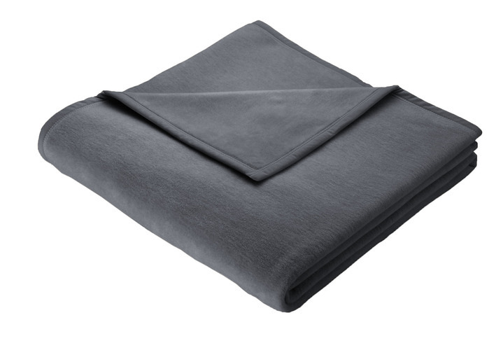 Filtar - Högkvalitativ sovfilt med velourbandskant från Borbo, i storlek 185 (100x150 cm) till 295 (220x240 cm), i färg ANTRACIT Utsikt 1