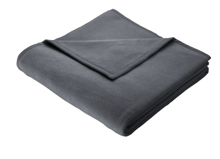 Filtar - Högkvalitativt täcke med kantband i velour från Borbo, i storlek 185 (100x150 cm) till 295 (220x240 cm), i färg ANTRACIT Utsikt 1