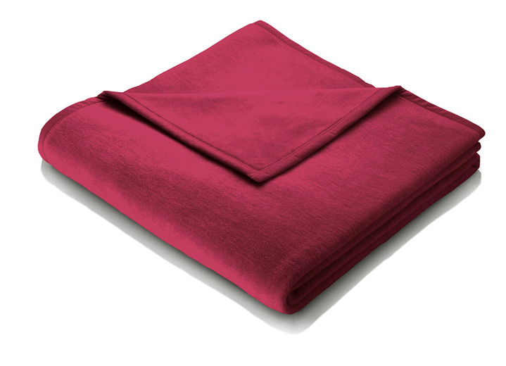 Filtar - Högkvalitativt täcke med kantband i velour från Borbo, i storlek 185 (100x150 cm) till 295 (220x240 cm), i färg VIN, RÖD Utsikt 1