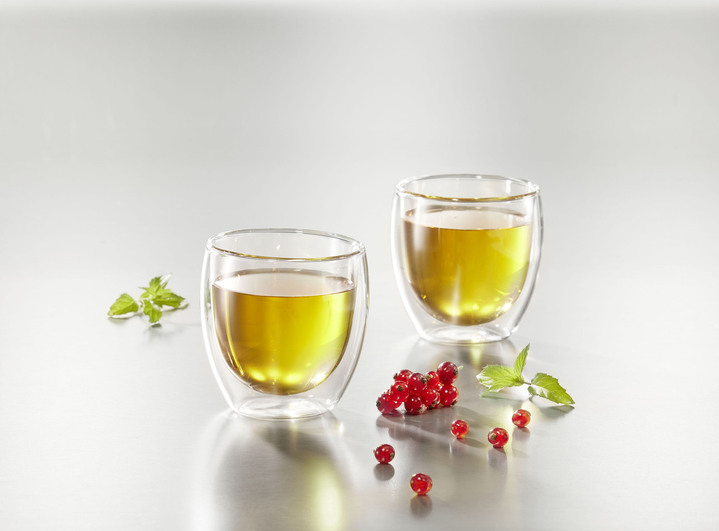 Hushåll - Värmeisolerande te-glas, set om 2, i färg TRANSPARENT