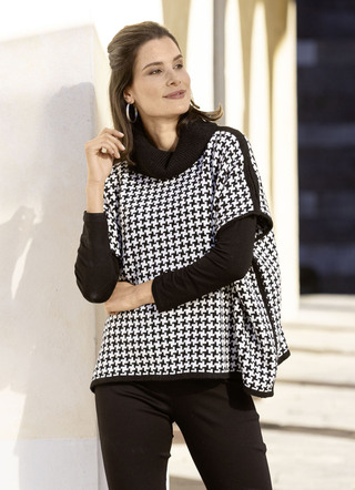 Mjukt grepp poncho tröja
