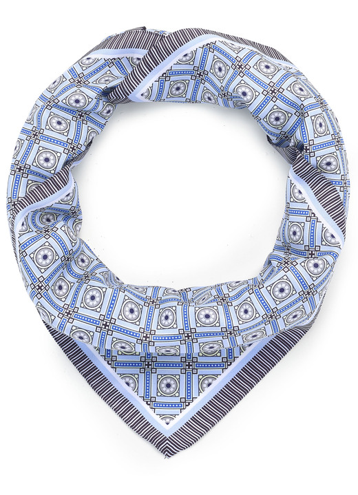 Tillbehör - Nicki halsduk med slips design, i färg BLEU ROYAL BLUE FLERFÄRG Utsikt 1