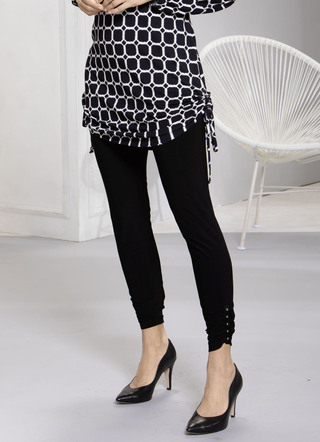 Leggings med effektfulla metallpaljetter