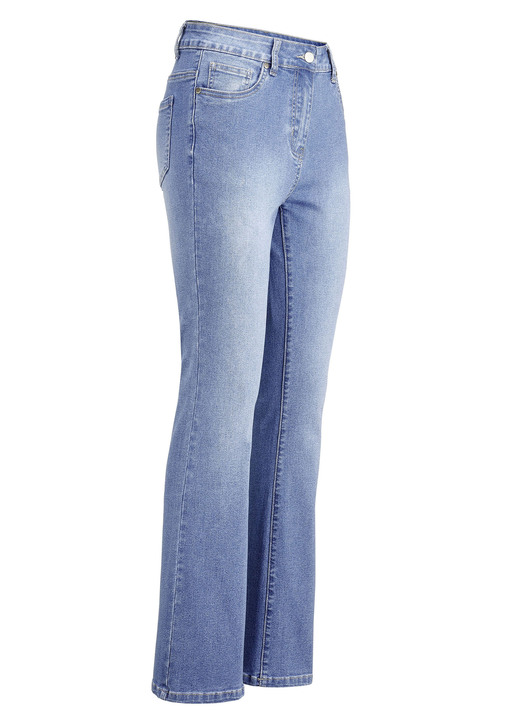 Jeans - Jeans med något utsvängd benvidd, i storlek 017 till 052, i färg LJUSBLÅ Utsikt 1