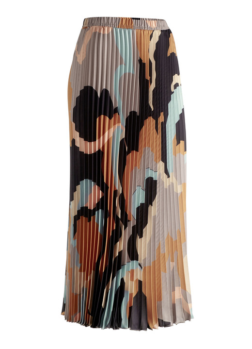 - Plisserad kjol i expressiv design, i storlek 018 till 056, i färg SVART-SAGE-KANEL-BEIGE Utsikt 1