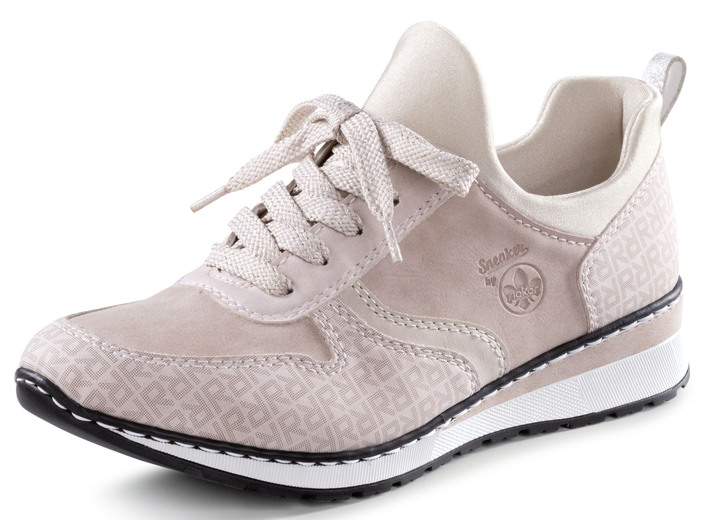 Sport- & fritidsskor - Rieker sneakers med dekorativ snörning, i storlek 036 till 042, i färg PULVROS Utsikt 1