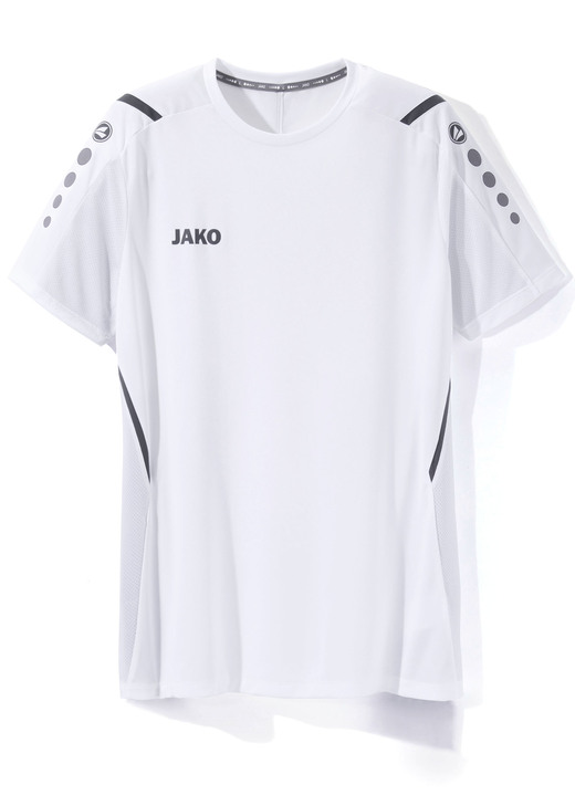 Sport- & fritidsmode - T-shirt från “Jako” i 4 färger, i storlek 3XL (58/60) till XXL (56), i färg SVART-VITT Utsikt 1