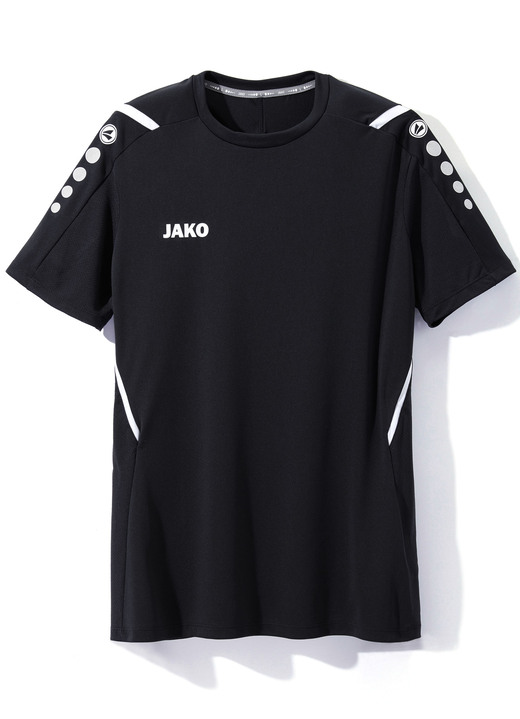 Sport- & fritidsmode - T-shirt från “Jako” i 4 färger, i storlek 3XL (58/60) till XXL (56), i färg SVART-VITT