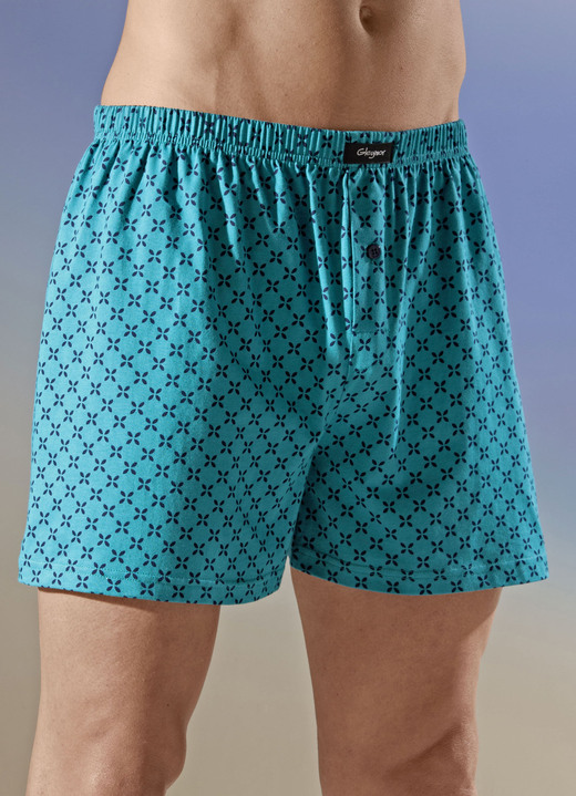 Underkläder för män - Boxershorts i 4-pack, i storlek 005 till 014, i färg 2X PETROL NAVY, 2X ROYAL BLÅ-SVART