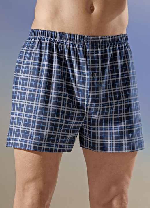 Underkläder för män - Boxershorts i 4-pack, i storlek 005 till 016, i färg 2X MARIN GRÅ, 2X GRÅ MARIN