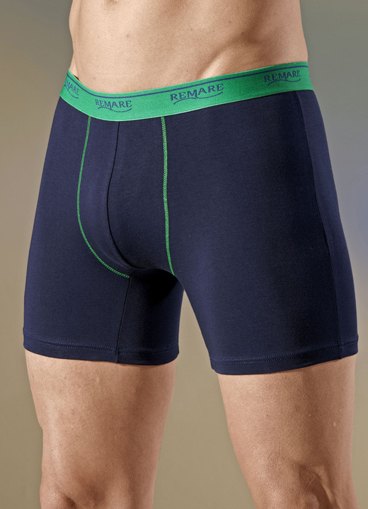 Underkläder för män - Fyrpack byxor med elastisk linning, i storlek 005 till 011, i färg 2X MARINGRÖN, 2X MARINGUL