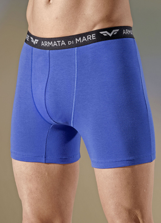 Underkläder för män - Fyrpack byxor med elastisk linning, i storlek 005 till 011, i färg 2X ROYAL BLUE, 2X MARIN