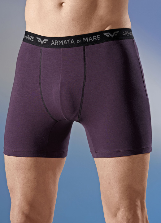 Underkläder för män - Långa kalsonger i trepack, i storlek 005 till 011, i färg 2X BORDEAUX, 1X BENSIN