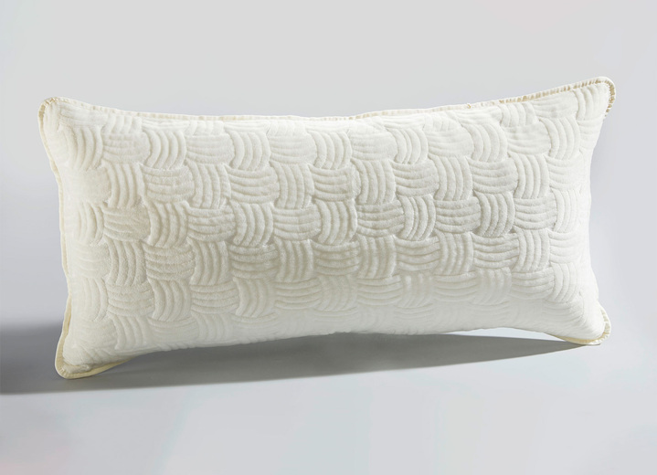 Överkast - Underbart mjukt överkast och örngott i sammetslook, i storlek 873 (enkelsäng, 140x210 cm) till 924 (1 örngott, 40x 80 cm), i färg GRÄDDE Utsikt 1