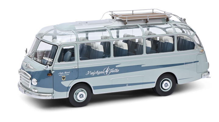 Samlarmodeller - Schuco samlarmodell Setra S6, i färg BLÅ-TURKOS Utsikt 1