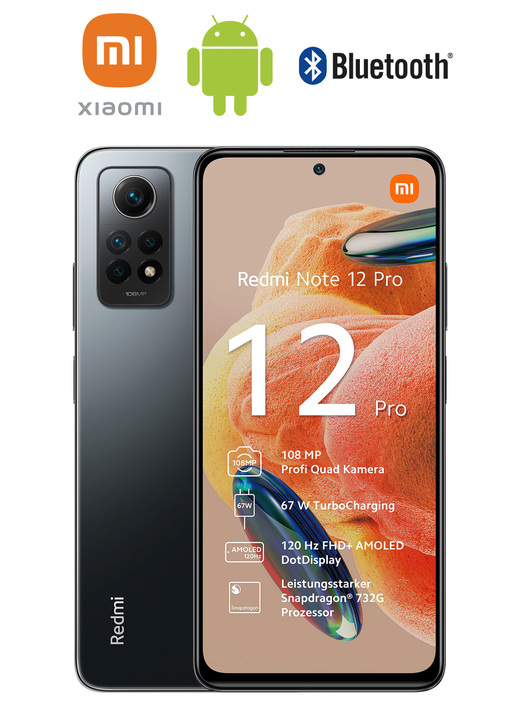 - Xiaomi 12 Pro smartphone, i färg GRÅ Utsikt 1