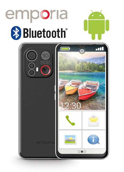 - Emporia Smart.6 smartphone med 5G, i färg SVART Utsikt 1