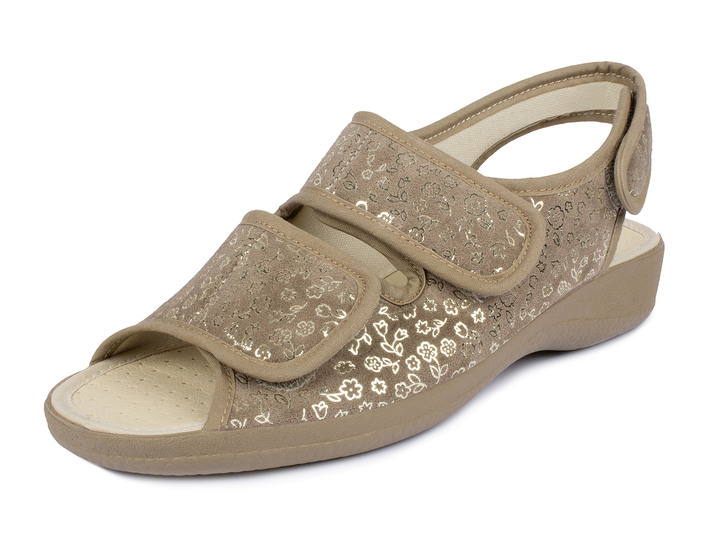 Sandaletter & slip in-skor - Sandaler med kardborreband, i storlek 036 till 042, i färg TAUPE Utsikt 1