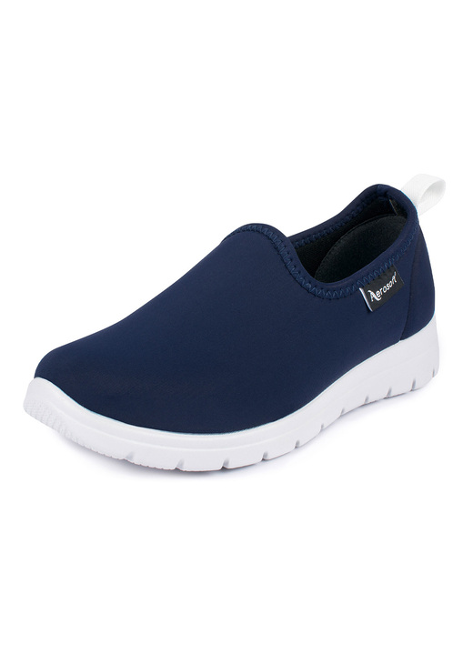 Damskor - Tofflor med elastisk slip-on, i storlek 036 till 042, i färg BLAU Utsikt 1