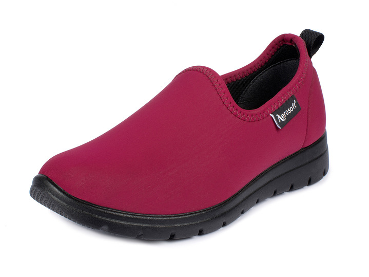 Damskor - Tofflor med elastisk slip-on, i storlek 036 till 042, i färg ROT Utsikt 1